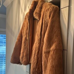 Vintage Women's 100% Rabbit Fur Jacket - Tan